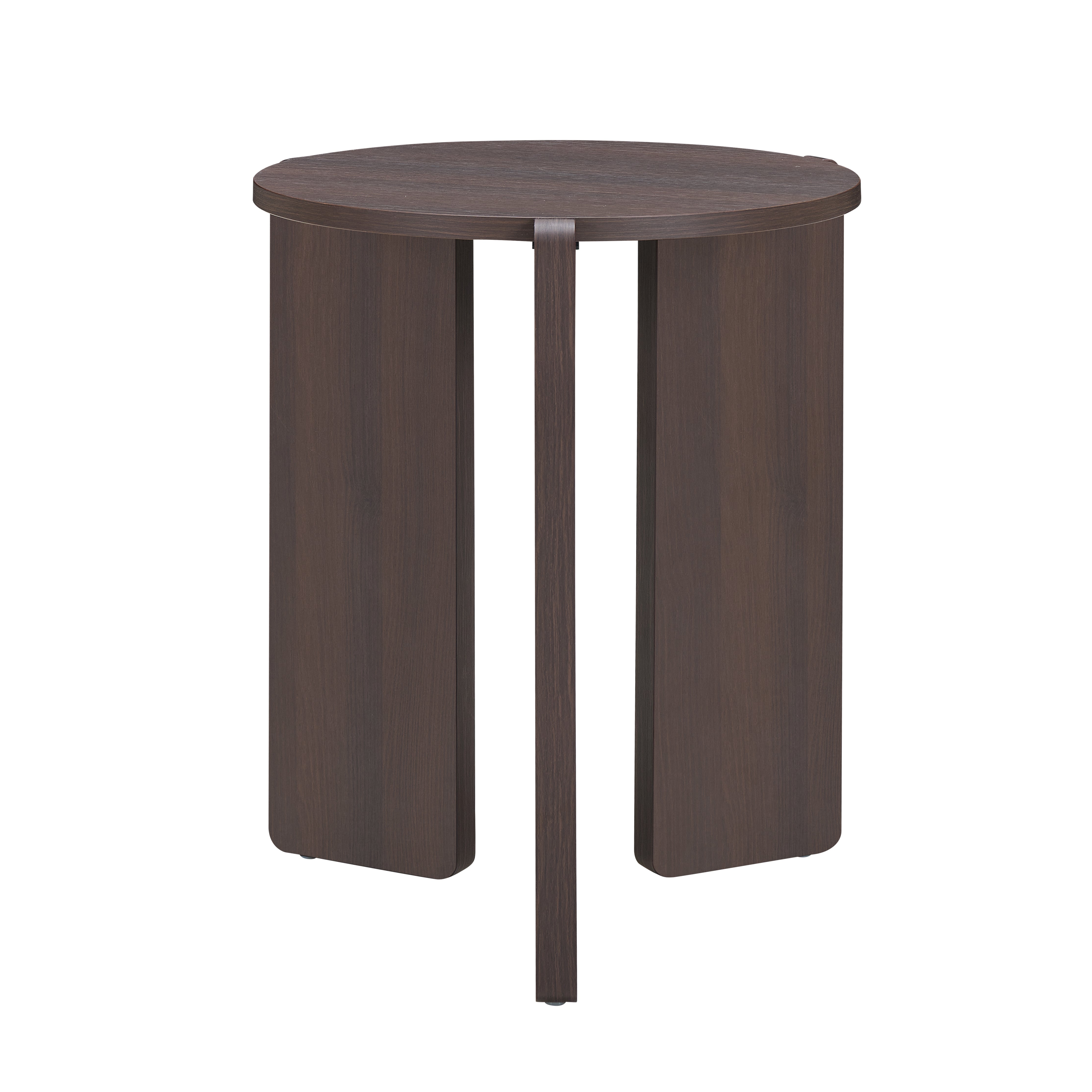 Halo Espresso Brown Wood Round Side Table